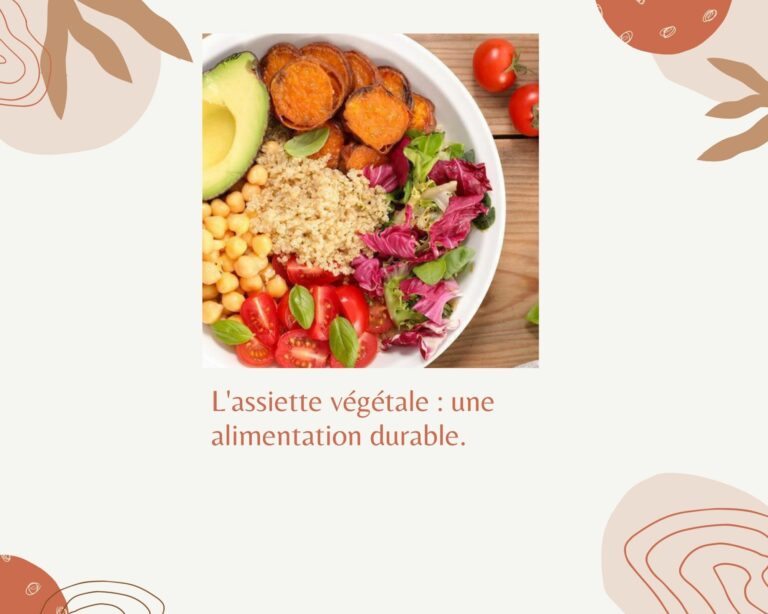 L’assiette végétale : une alimentation durable.