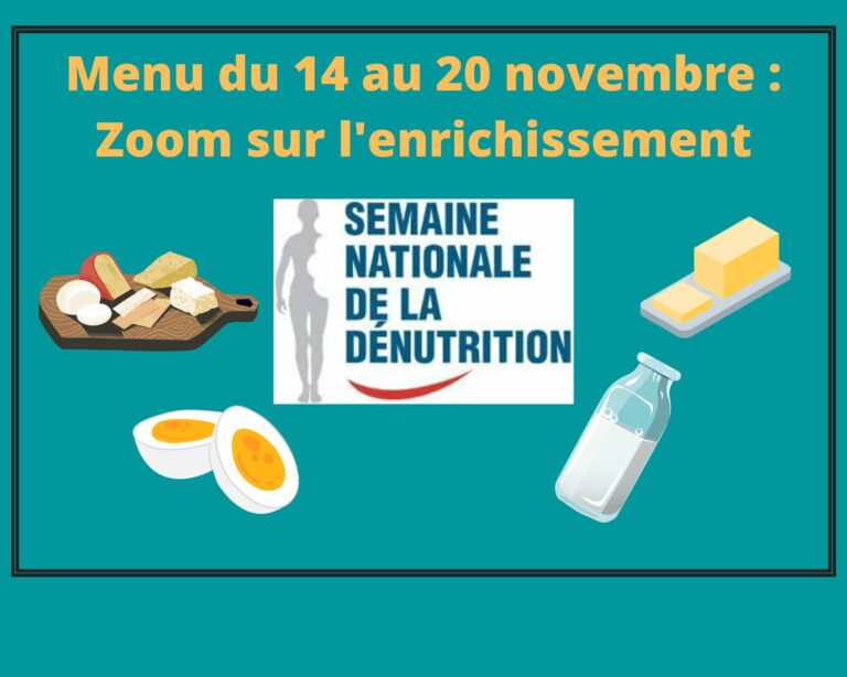 Repas diversifiés du 14 au 20 novembre.