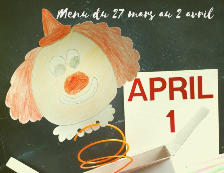 Repas variés du 27 mars au 2 avril 2023.