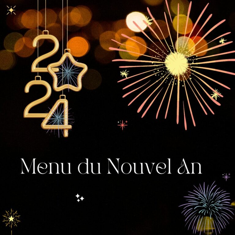 Repas équilibrés du 25 au 31 décembre 2023.