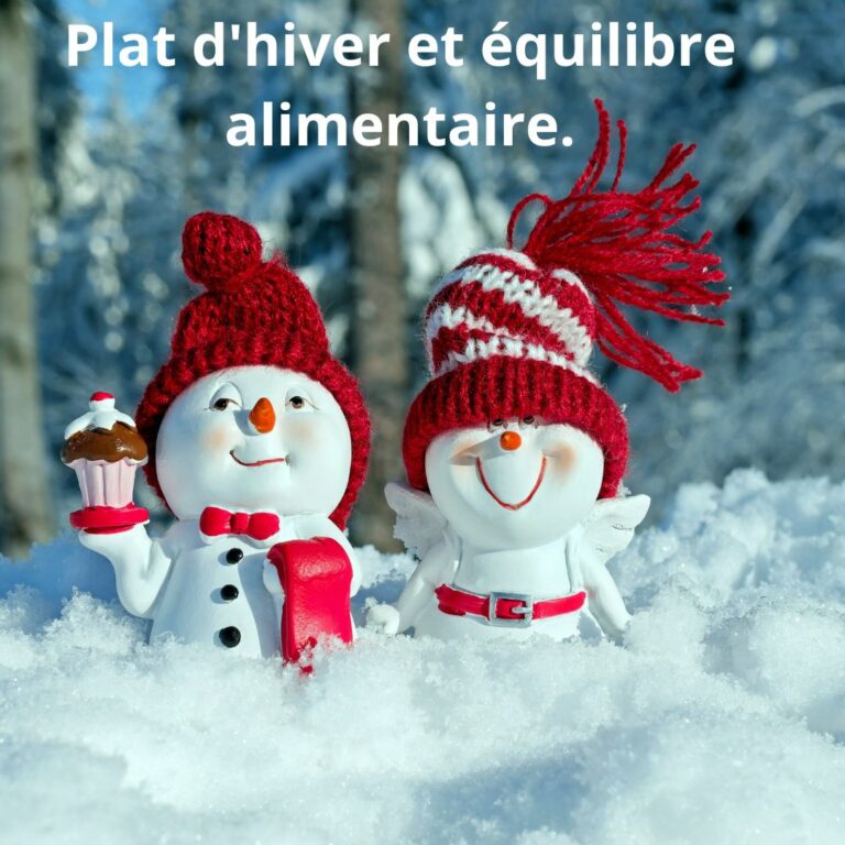 Alliance entre les plats d'hiver et l'équilibre alimentaire, bonhomme de neige joyeux avec un gâteau