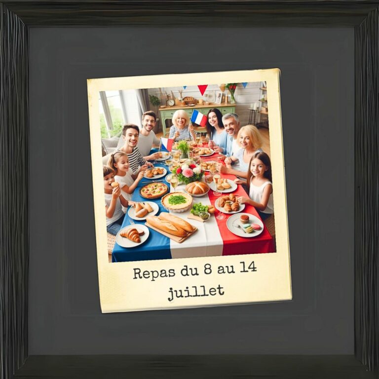 Retrouvez nos menus pour la semaine du 8 au 14 juillet