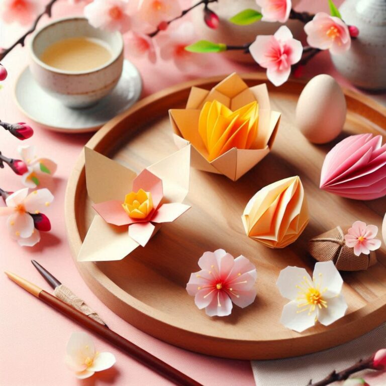 Une image captivante qui capture un moment de tranquillité et de sophistication, où un élégant service à thé, décoré de délicates fleurs de cerisier, est accompagné d'un assortiment de friandises et d'accessoires. Les couleurs pastel et l'agencement soigneusement créé invitent à la détente et à la contemplation.