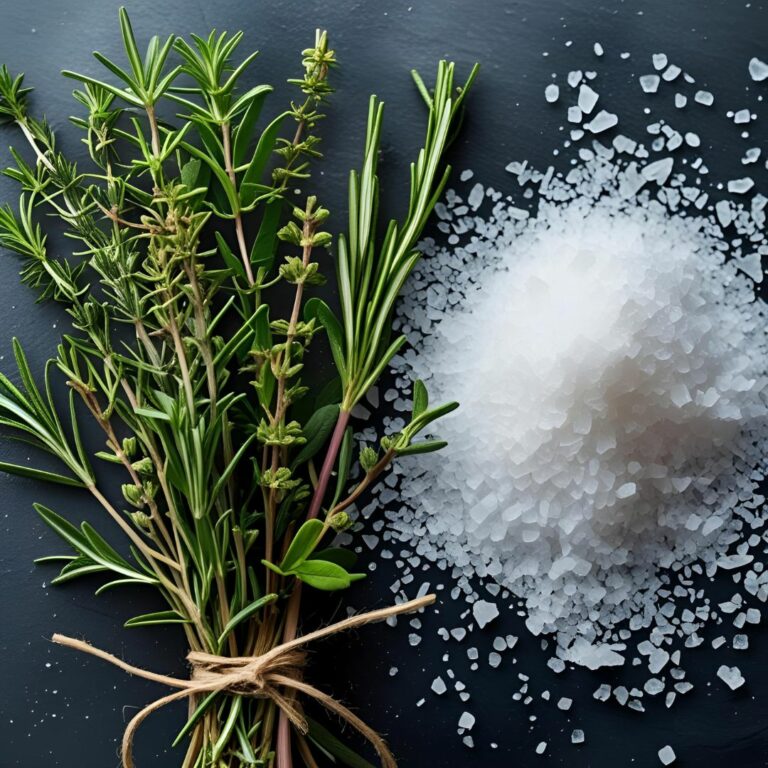 Gros plan sur un bouquet d’herbes aromatiques fraîches