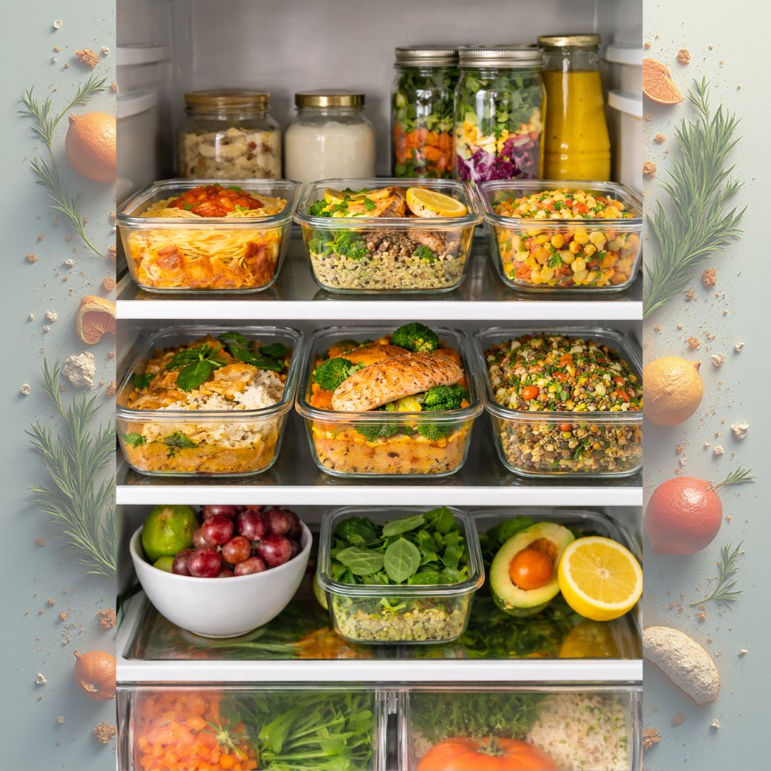 Boîtes repas équilibrées au réfrigérateur