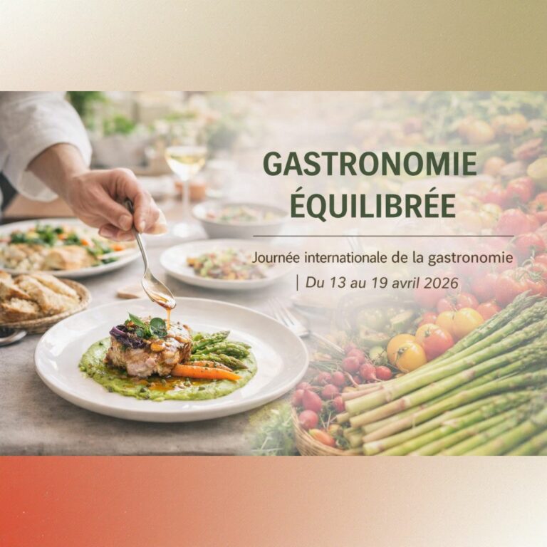 Semaine de la gastronomie : des menus équilibrés du 13 au 19 avril 2026.
